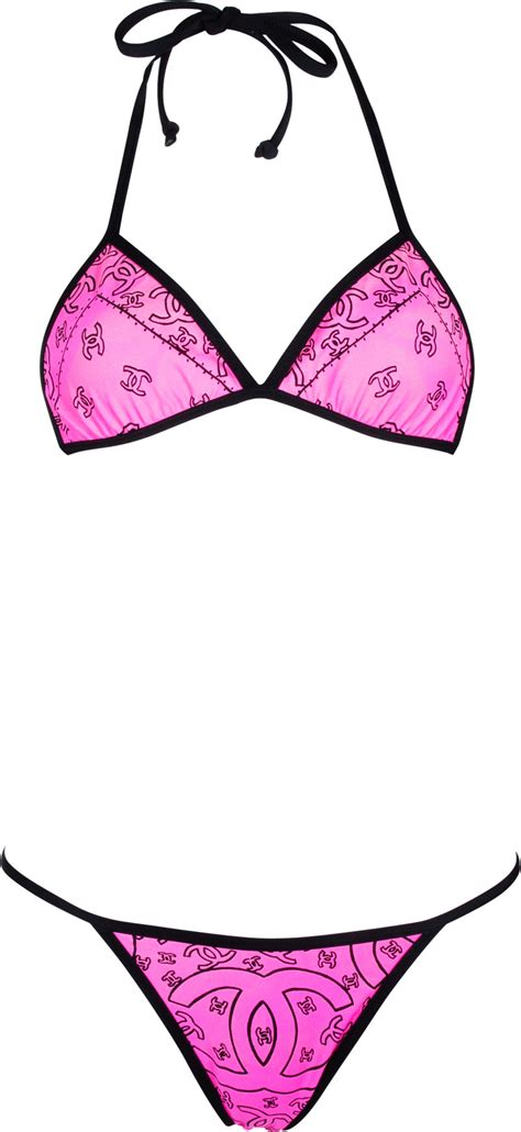 chanel hot pink bandana bikini|Chanel West Coast Clothes & Outfits .